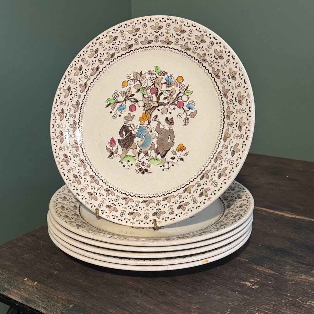 Johnson Brothers Sugar and Spice Ironstone Dinner Plates Set of 6 England